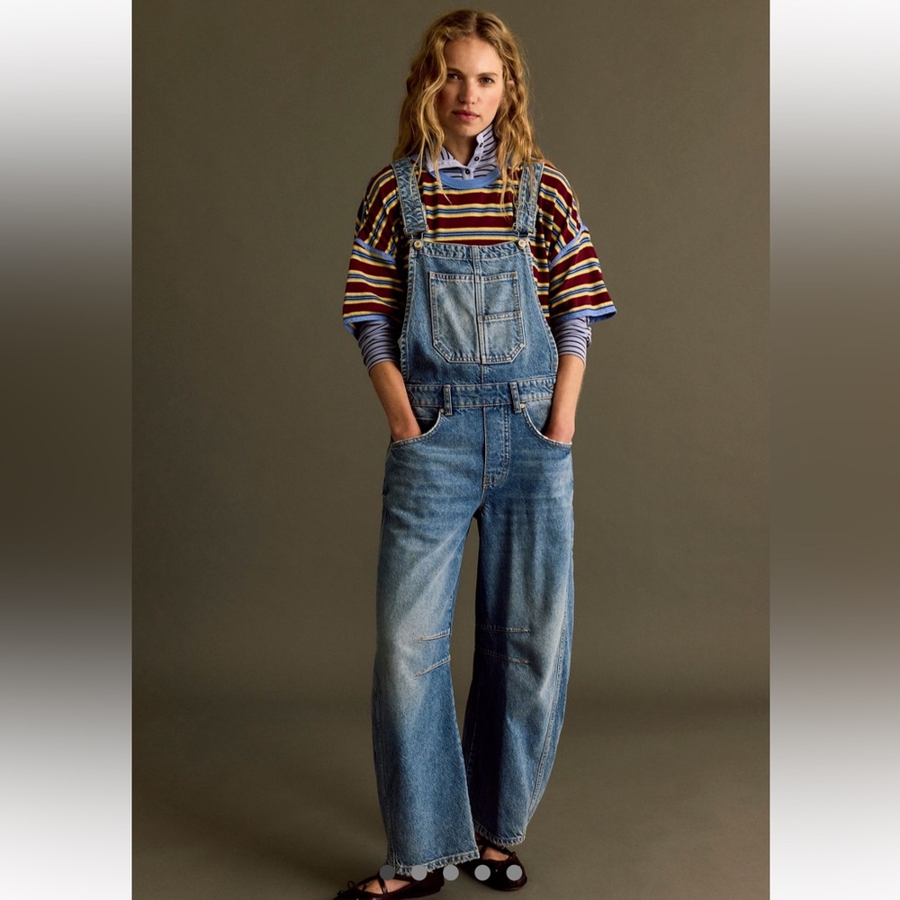 We The Free Good Luck Barrel Overalls